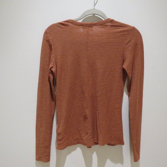NATION LTD Samara Not So Basic Snap Tee in Tawney Rose Henley Casual Capsule XS - Picture 8 of 13